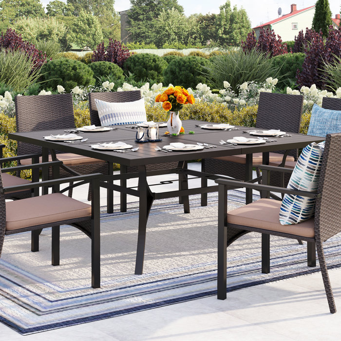 Lark Manor Ballarat Metal Outdoor Dining Table & Reviews Wayfair